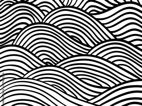 abstract background, curve textured, doodle wave line art Stock Vector ...