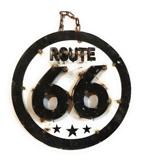 Vintage Inspired Route 66 Metal Sign- Medium