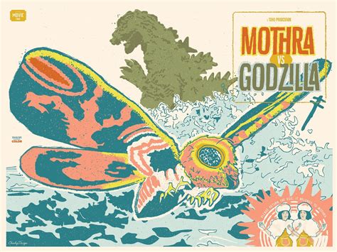 Mothra vs Godzilla Movie Poster — Secret Movie Club | Godzilla, Movie ...