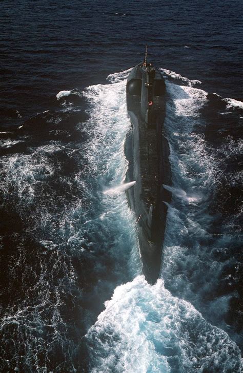 High angle stern view of the Regulus II guided missile submarine USS ...