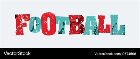 Football concept stamped word art Royalty Free Vector Image