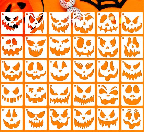 Pumpkin Stencils Scary Face