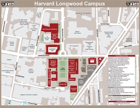 Harvard Medical School Campus Map - Tourist Map Of English