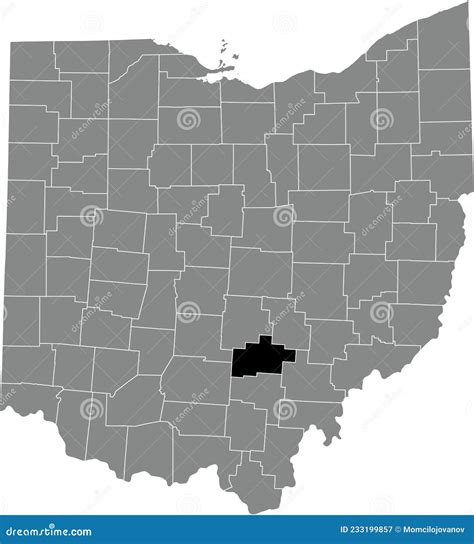 Location Map of the Hocking County of Ohio, USA Stock Vector ...