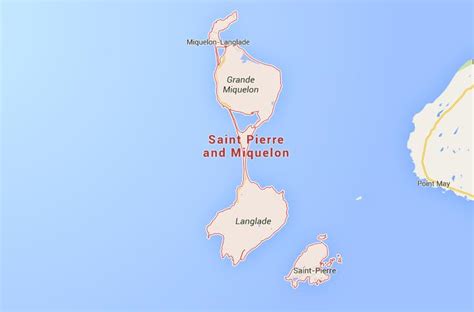 Map of St Pierre et Miquelon