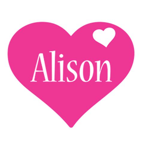 Alison Logo | Name Logo Generator - I Love, Love Heart, Boots, Friday ...