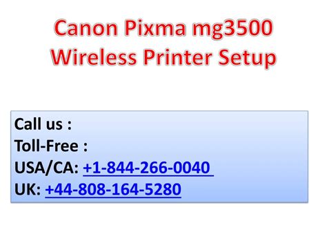 PPT - Canon mg3500 Wireless Printer Setup PowerPoint Presentation, free ...