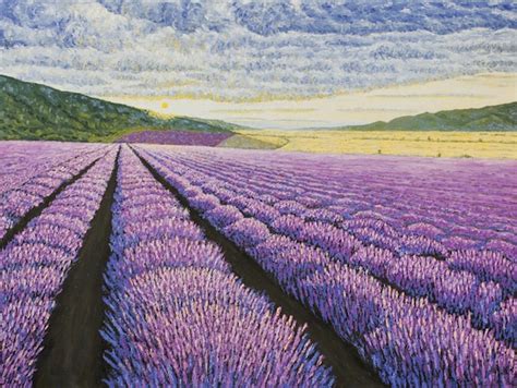 Lavender Fields Art / Oil Painting Lavender Fields / Lavender | Etsy