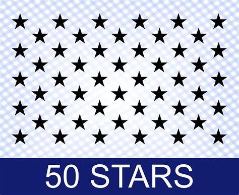 50 Stars Svg File