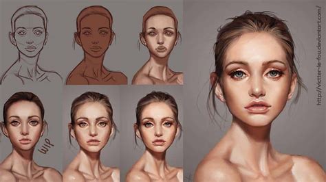 How To Paint These 21 Digital Portraits (Step-By-Step) | Digital ...