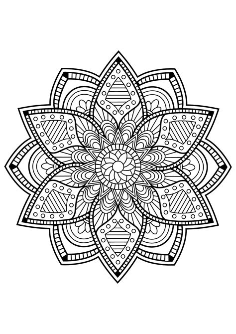 Difficult Mandala Coloring Pages