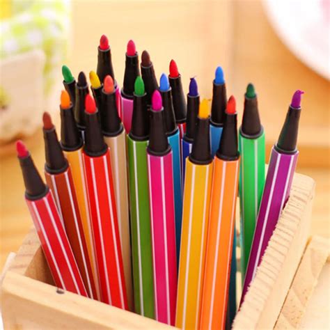 1Set/lot 12 Colors Washable Watercolor Pens Marker Painting Pen ...