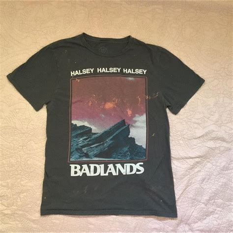 Halsey Badlands band tee, distressed with bleach... - Depop