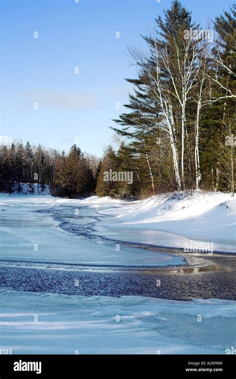 River in Winter Stock Photo - Alamy