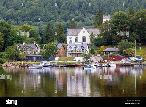 Kenmore reflecting in Loch Tay, Perthshire, Scotland Stock Photo - Alamy