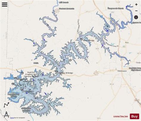 Wedowee Lake / RL Harris Reservoir Fishing Map | Nautical Charts App