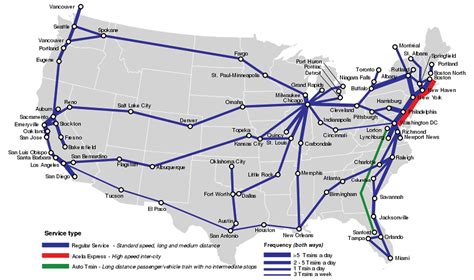 Amtrak Silver Meteor Route Map - United States Of America Map