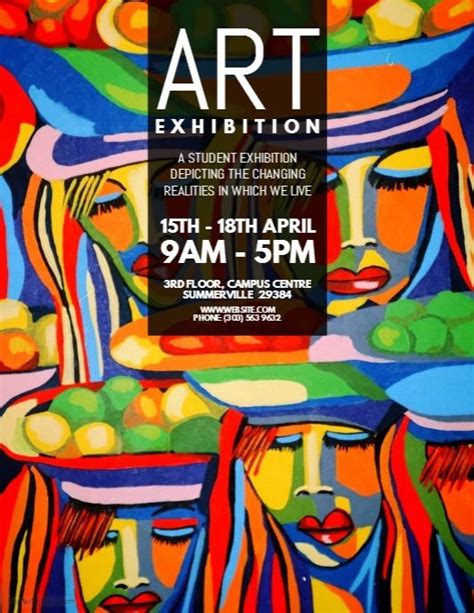 Art Exhibition Flyer | Art exhibition posters, Exhibition poster, Event ...