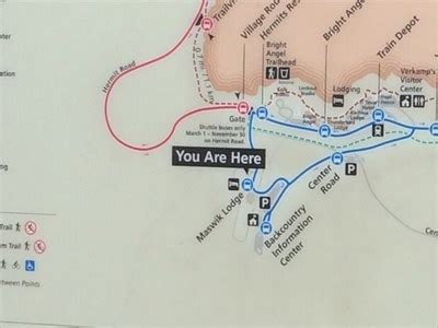 Maswik Lodge Bus Map - Grand Canyon National Park, AZ - 'You Are Here ...