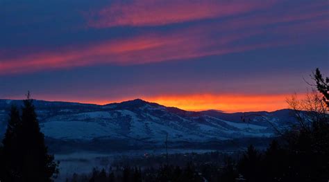 Snowy morning sunrise « Ashland Daily Photo