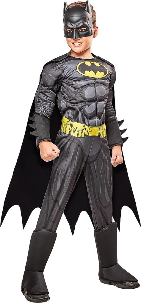 Amazon.com: Rubie's Costume Boys DC Comics Deluxe Batman Costume : Toys ...