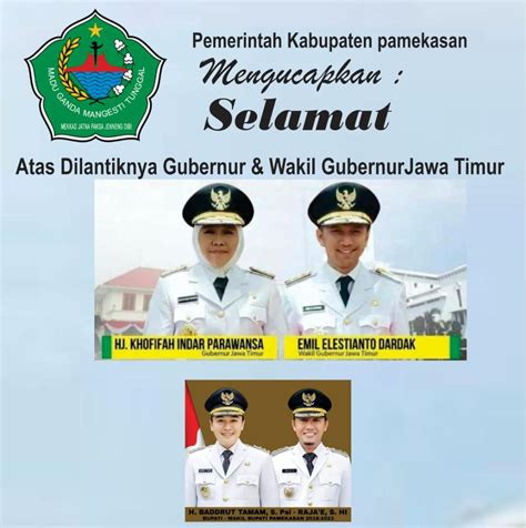 Bupati Pamekasan, Mengucapkan Selamat Atas Dilantiknya Gubernur Jawa ...