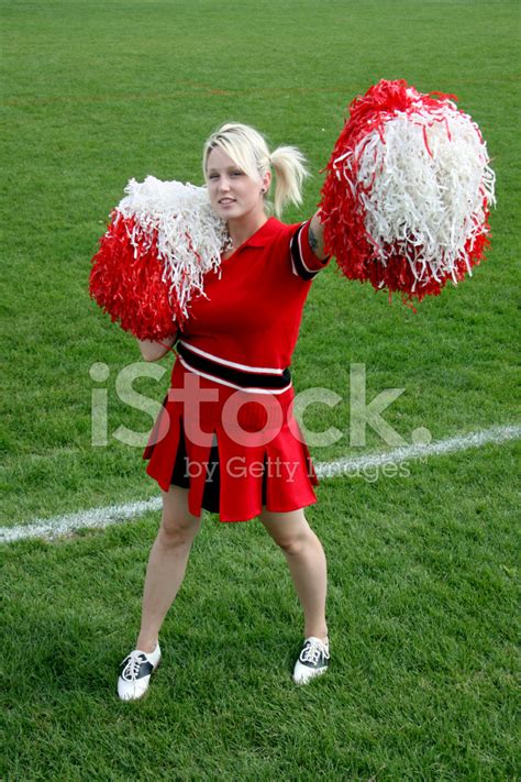 Cheerleader With Pom Poms Stock Photos - FreeImages.com