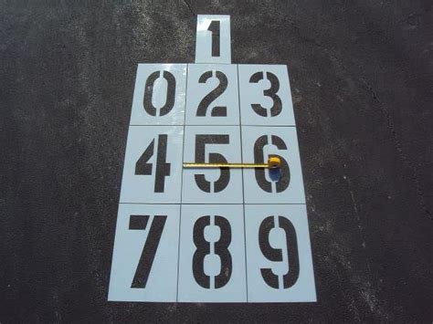 18" Number Stencils - 9" Wide Numbers - 3" Edge Distances - 60 Mil - (1 ...