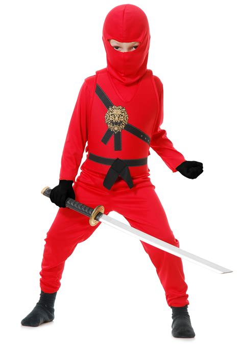 Child Red Ninja Master Costume | Ninja Warrior Costume