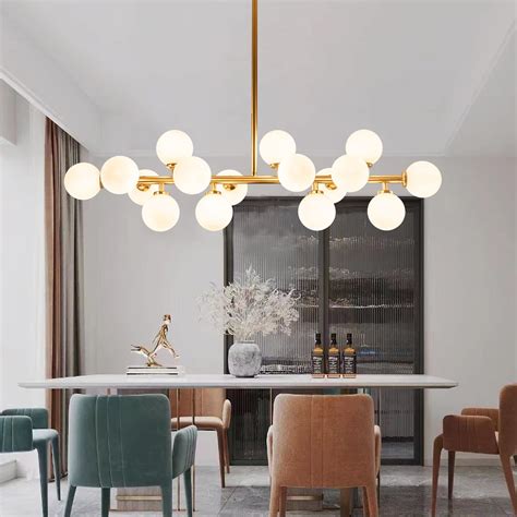 Buy ampara Mid Century Modern Chandelier Linear Chandeliers 16-Light ...