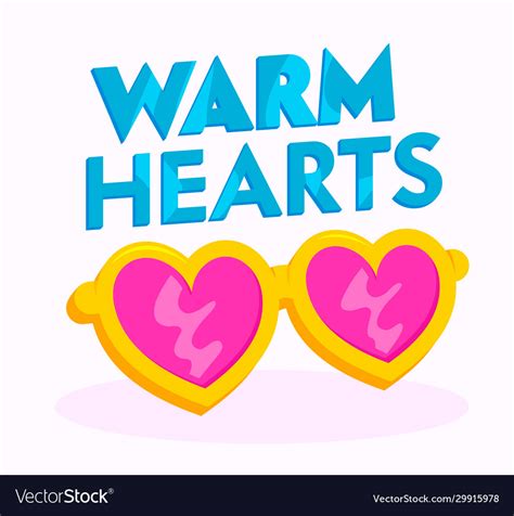 Warm hearts banner or icon heart shaped pink Vector Image