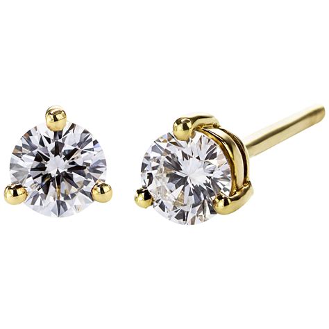 2.80 Carat Round Diamond Stud Earrings For Sale at 1stDibs