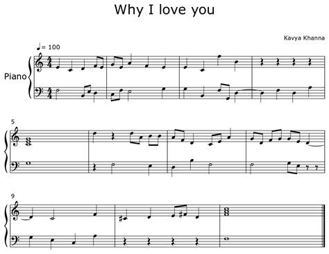 Why I love you - Sheet music for Piano