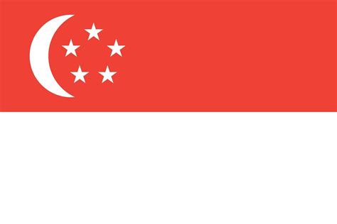 Singapore officially flag 2641512 Vector Art at Vecteezy