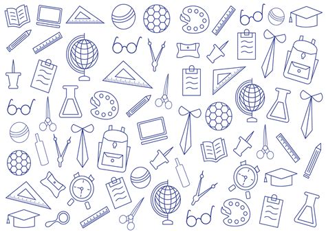 Education All Icons Background Vector, Education, Education Background ...