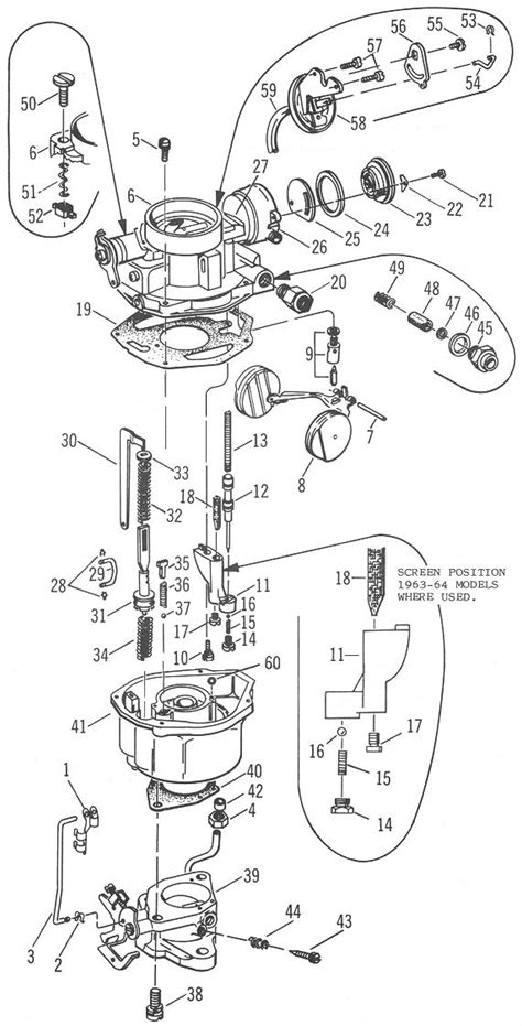 Rochester B, BC, BV Exploded View - Carburetor Factory