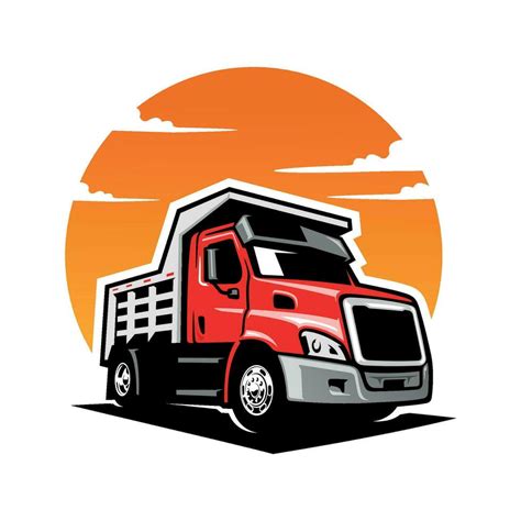 dump truck illustration icon and logo vector 26321004 Vector Art at ...