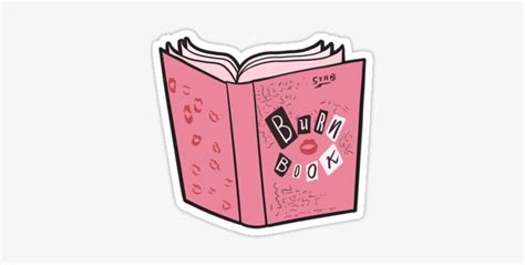 Mean Girls Burn Book, Laptop Stickers, Suitcase Stickers, - Book ...