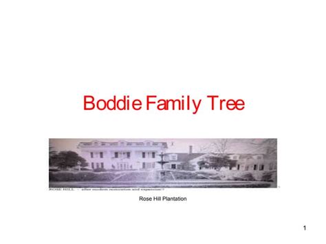 Boddie Family Tree May 2013 | PPT