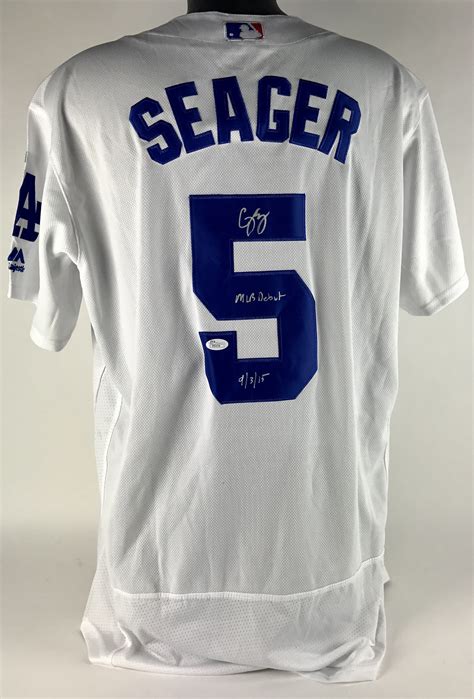 Lot Detail - Corey Seager Signed Dodgers Pro Model Jersey with "MLB ...