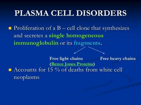 Plasma cell disorders