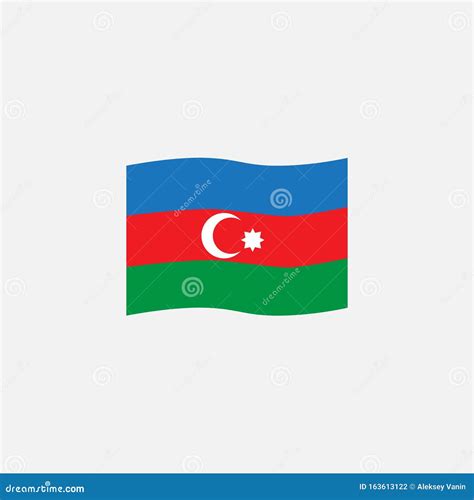 Azerbaijan Flag Colors Flat Icon Stock Vector - Illustration of colors ...