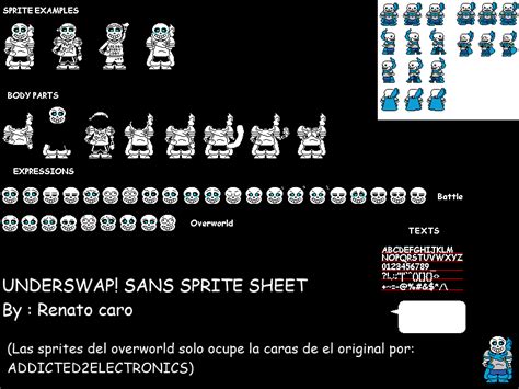 UnderSwap! Sans Sprite Sheet by BlueBerrySans55 on DeviantArt