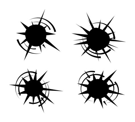 Bullet Hole Vector Set (EPS, SVG, PNG Transparent) | OnlyGFX.com