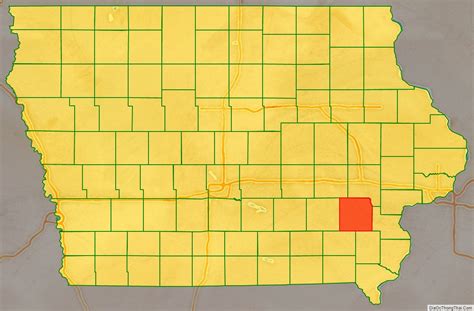 Map of Washington County, Iowa - Địa Ốc Thông Thái