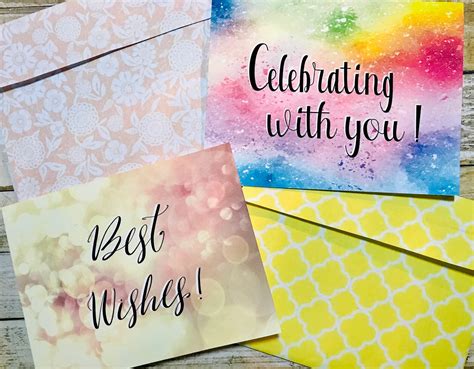 Printable Best Wishes Greeting Card and Celebrating With You | Etsy Canada