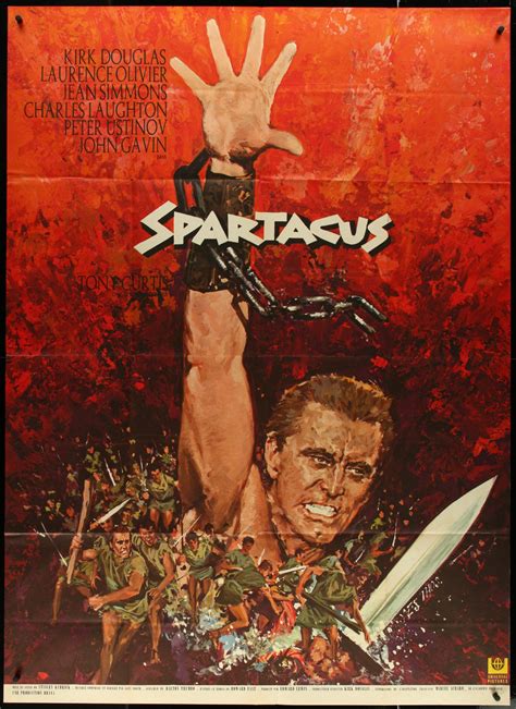 Spartacus Movie Poster 1960's RI French 1 Panel (47x63)