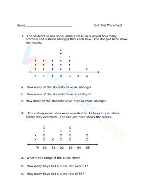 Dot Plot worksheets