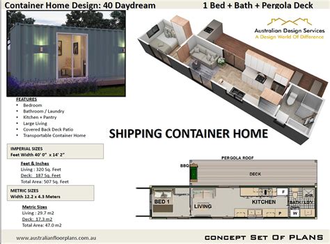 40 Foot Shipping Container Home | Full Construction House Plans ...