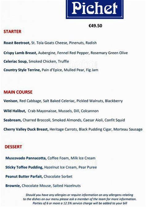 Pichet Menu, Menu for Pichet, South City West, Dublin - Zomato Ireland